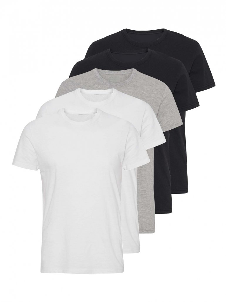Marcus - Økologisk basic t-shirts 5-pak i flere farver - Herre - Large