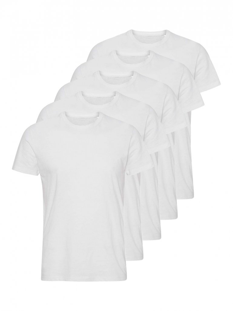 Marcus - Økoglogisk basic t-shirts 5-pak i hvid - Herre - 2XL