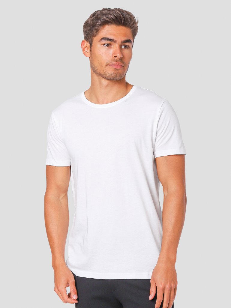 Gnious - Basic bambus t-shirt i hvid - Herre - XL