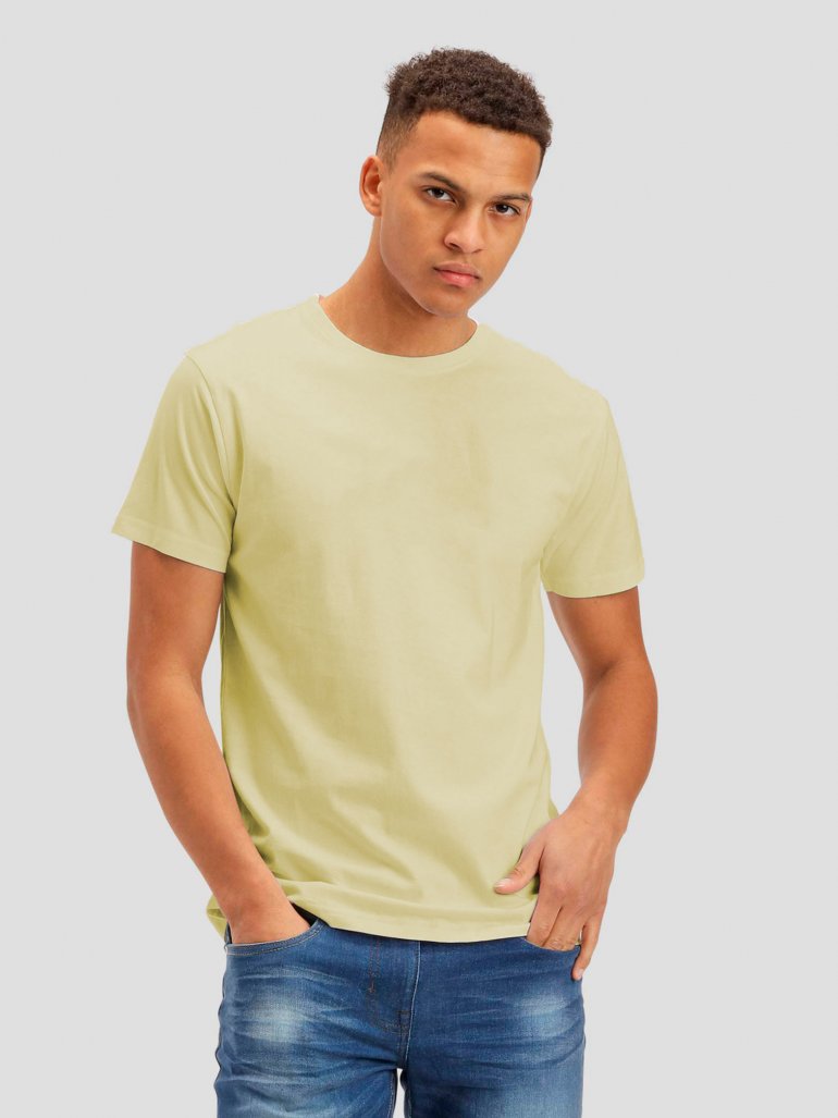 Marcus - Basic mix t-shirt i gul - Herre - 2XL