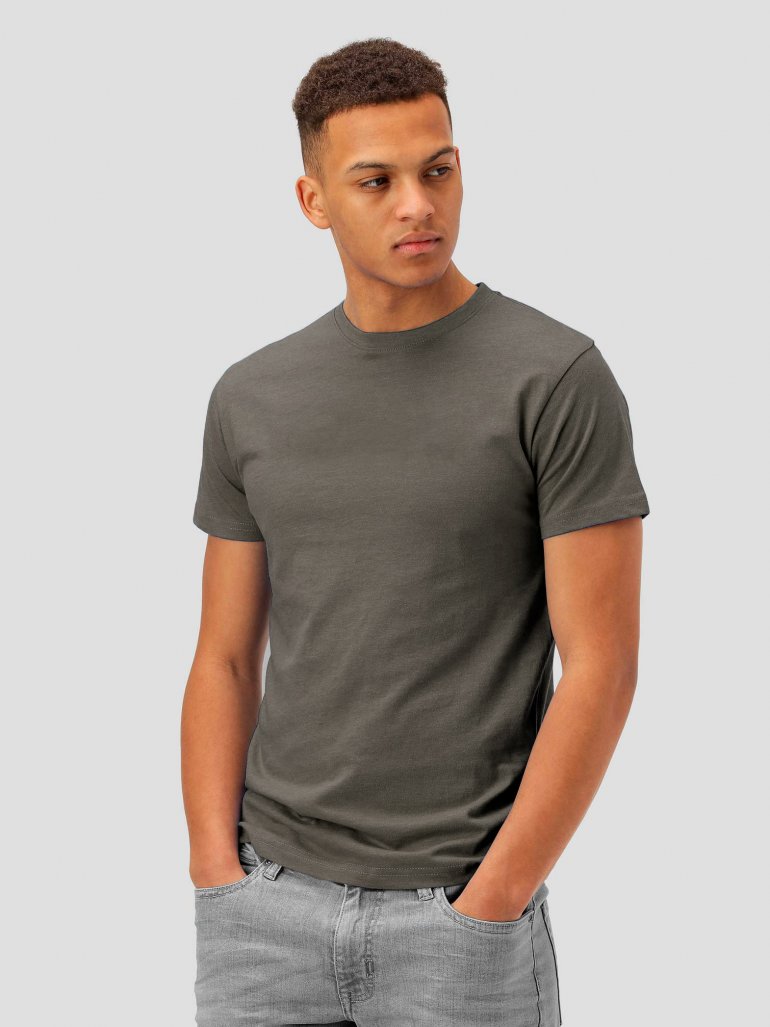 Marcus - Basic mix t-shirt i grå - Herre - 2XL