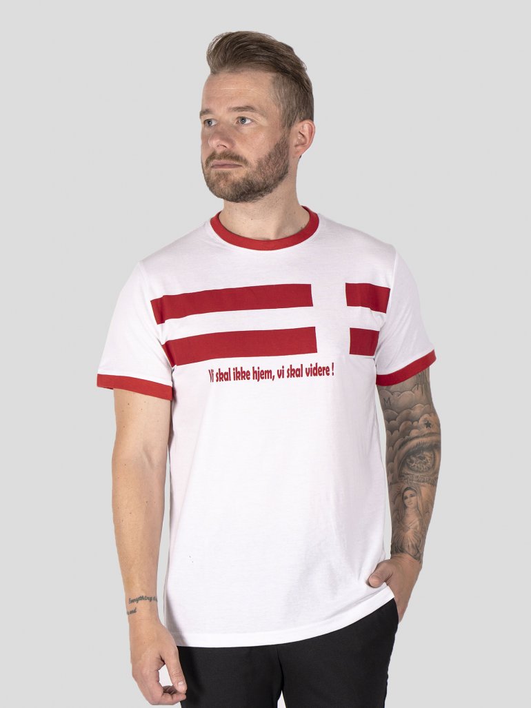 Danmarks t-shirt i hvid - Herre - XL