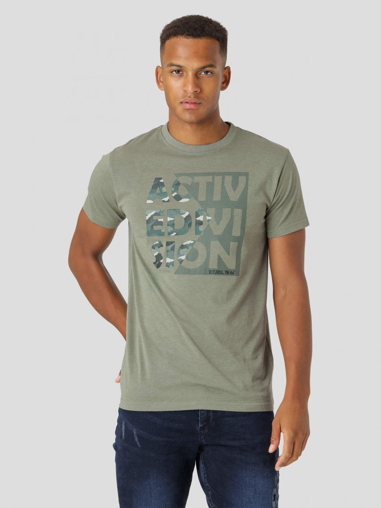 Marcus - Print t-shirt i lys grøn - Herre - 3XL