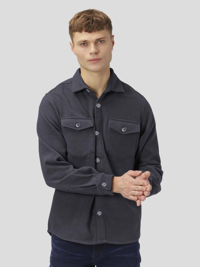 Marcus - Overskjorte i navy - Herre - XL