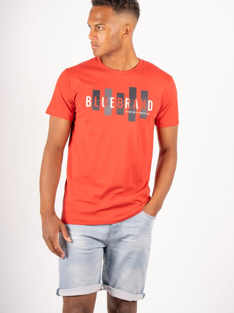 Billede af Marcus - Otto t-shirt med print, rød - Herre - 3XL