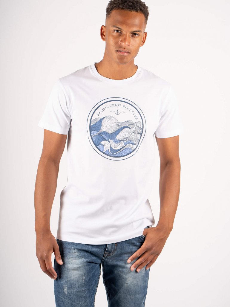 Billede af Marcus - Halifax t-shirt med print, hvid - Herre - 2XL